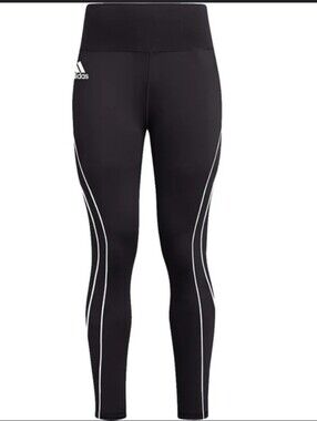 Adidas Black High-Waist 7/8 Stadium Athletic Leggings - Size Medium (MT)